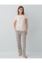 Modal Cotton Piece Short Sleeve Women's Pajama Set Plus Size Option - 3