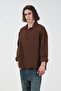 Textured Brown Muslin Shirt