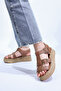 Lessie Genuine Leather Soft Material Wedge Sole Women's Sandals - 3