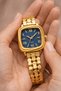 Women's Steel Watch Gold Color Blue Dial Vintage Luxury Edition Classic Elegant Stylish Women's Wristwatch - 8