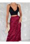 Women's Cropped Long Satin Skirt - 3