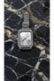 Zircon Stone Vintage Model Silver Color Rectangular Case Silver Color Dial Women's Watch