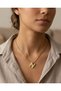 Stoned Gold Women's Steel Letter Necklace