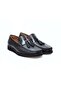 Black Color Laceless Genuine Leather Men's Shoes