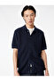 Regular Fit Textured Cotton Lu Polo Neck Short Sleeve Buttoned Knitwear T-Shirt