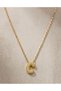 Stoned Gold Women's Steel Letter Necklace - 2