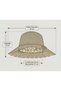 Leopard Printed Pack Bow Detail Straw Summer Hats with Drawstring - Open Back Beach Hat - 7