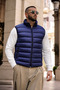 Men's Winter Lined Basic Navy Blue Puffer Vest