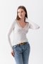 Women's Sheer Lace Li Cashmere Blouse – Transparent Casual Stylish Summer Blouse - 4