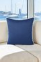 Cushion Cover 45X45 3-Piece Set + 145X40 Table Runner Marine Embroidered Sea Horse Pattern Water-Repellent Outdoor Linen - 7