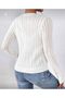 كارديجان 100% قطن V-Neck بنمط تفريغ بأزرار من التريكو - 4