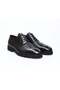 Black Color Lace-Up Genuine Leather Men's Shoes