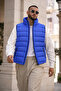Men's Winter Lined Basic S.Blue Puffer Vest - 3