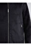 Southblue Black Stand Collar Men's Leather Look Jacket - 5