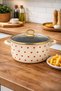 22 cm Frying Pan with Basket Enamel Pot Leather N Pot Potato Frying Pan - 2