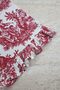 Decorative Ruffled Burgundy Toile Oven Cover – Water-Repellent P Cotton Blend 43X50 cm - 3