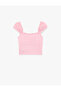 Bürümcük V-Neck Short Sleeve Slim Fit Blouse - 3
