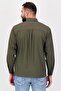 Jeans Men Regular Fit Textured Long Sleeve Casual Shirt, Dark Olive - 3