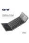 Ultra Thin Mini Bluetooth 3.0 Foldable Keyboard Wireless Folding BT With Touchpad Keyboard