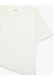 Short Sleeve Crew Neck Lace Detailed Comfortable Fit T-Shirt - 5