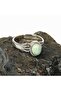 Amazonite Stone Steel Ring - 5
