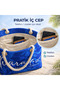 Women's Beach Bag Bag with Zipper Inside a Lined C Pocketed Canvas Fabric Special B Printed Rope Handle - 4