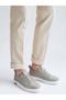 V26Ya-E327 Khaki Microfiber Fabric Men's Casual Sneakers Shoes