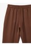 Kupro Viscose Fabric Elastic Waist Tie-Detail Pocketed Straight Wide-Leg Trousers - 4