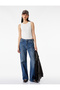 Stone Detailed High Waist Straight Leg Denim Pants - Straight Jeans