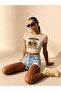 Women's Arizona Printed Cotton Lu Stretch Fabric Daily Cropped - 3