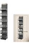Behind-The-Door Organizer 6-Compartment Hanging Cabinet Organizer Multi-Purpose Behind-The-Door Shelf Gray - 7