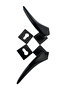 Rose Handle Door Lever Set with Keyhole Plates, Black Finish, Modern Style Hardware