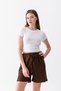 Women's Lace-Up Summer Shorts – Relaxed Fit Casual Short Pants, Pocketed Linen Look Beach Shorts