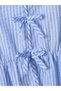 Girls Blue Striped Sleeveless Top and Pants Set - 5