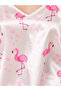 Light Pink Flamingo Print Cami and Shorts Set - 3
