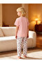Girls Floral Print T-Shirt and Printed Pyjama Set - 2