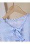 Girls Blue Striped Sleeveless Top and Pants Set - 4