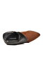 Brown Suede Zippered Women's Heeled Boots with Fur Inside - 4