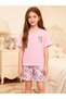 Girls Pink Koala Print T-Shirt and Shorts Pyjama Set - 6