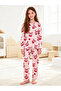 Girls Cherry Print T-Shirt and Pyjama Set - 3