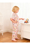 Girls Floral Print Short Sleeve Shirt and Pyjama Set - 2