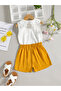 Girls Lace Neckline Sleeveless Top and Shorts Set - 2