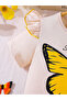 Girls Butterfly Print Short Sleeve Top and Shorts Set - 4