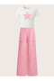 Girls Graphic Print T-Shirt and Cargo Pants Set - 3