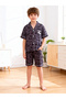 Boys Panda Print Pocket Detail Shirt and Shorts Pyjama Set - 2