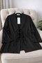 Women's Cotton Gabardine Tie-Detail Jacket Hijab Daily Jacket Standard Size - 6
