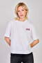 Women's Chest and Back Printed T-Shirt - White - 3