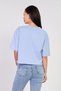 Women's Crew Neck Short Oversized T-Shirt - Baby Blue - 5
