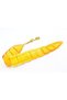 Coarse Grain Transparent Yellow Powder Amber Fish Prayer Beads - 2