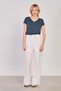 Women's Waist Tie-Detail Linen Loose Pants - White - 2